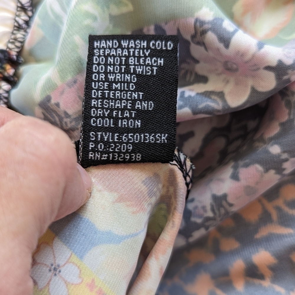 Clich Floral Patchwork Pattern Straight Multicolo… - image 7